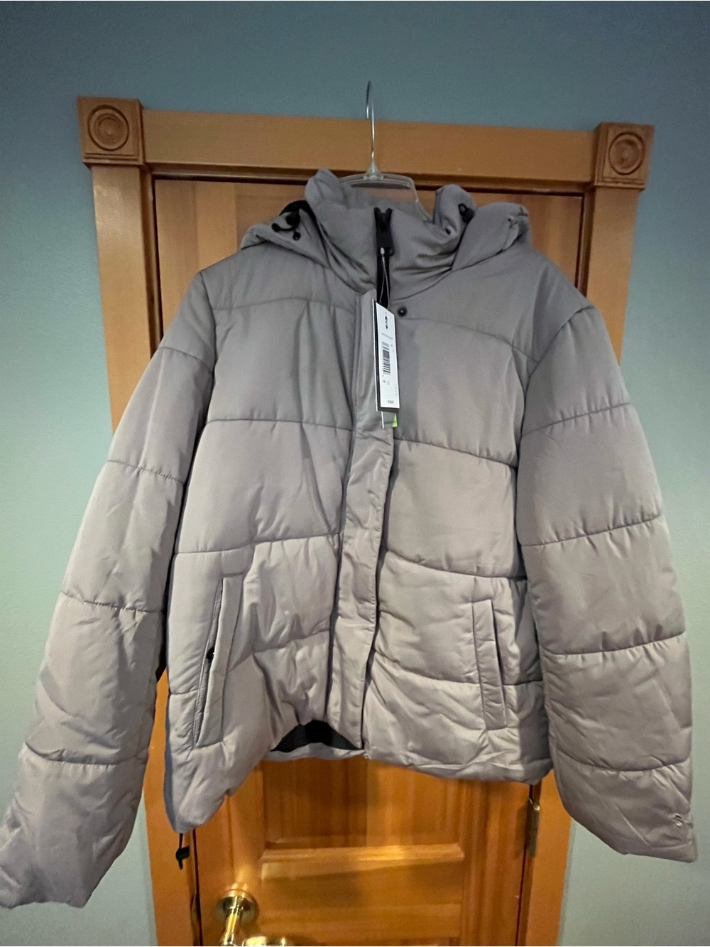 Free Country Light Tan Puffer Jacket with Hood